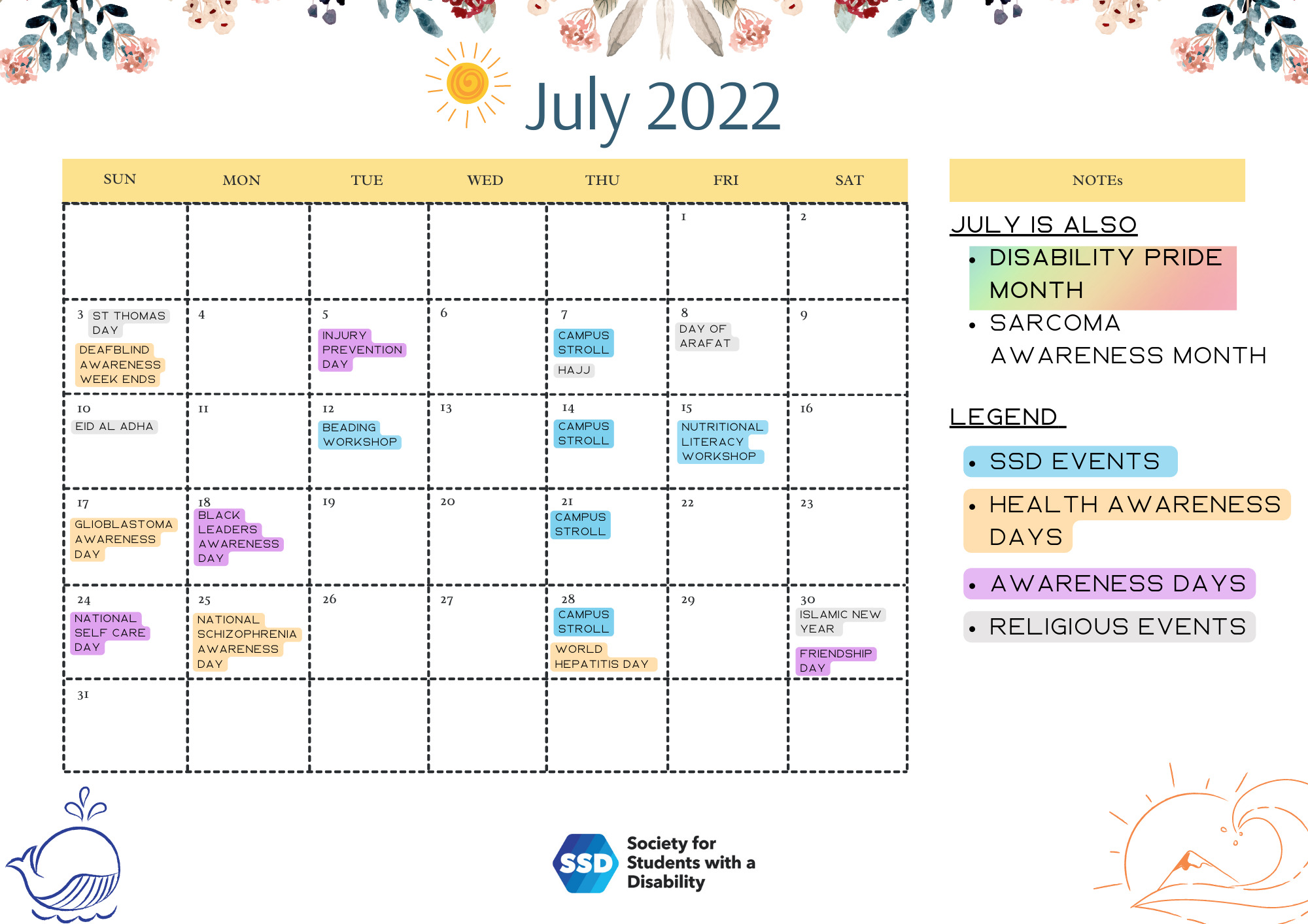 Copy of July Calendar