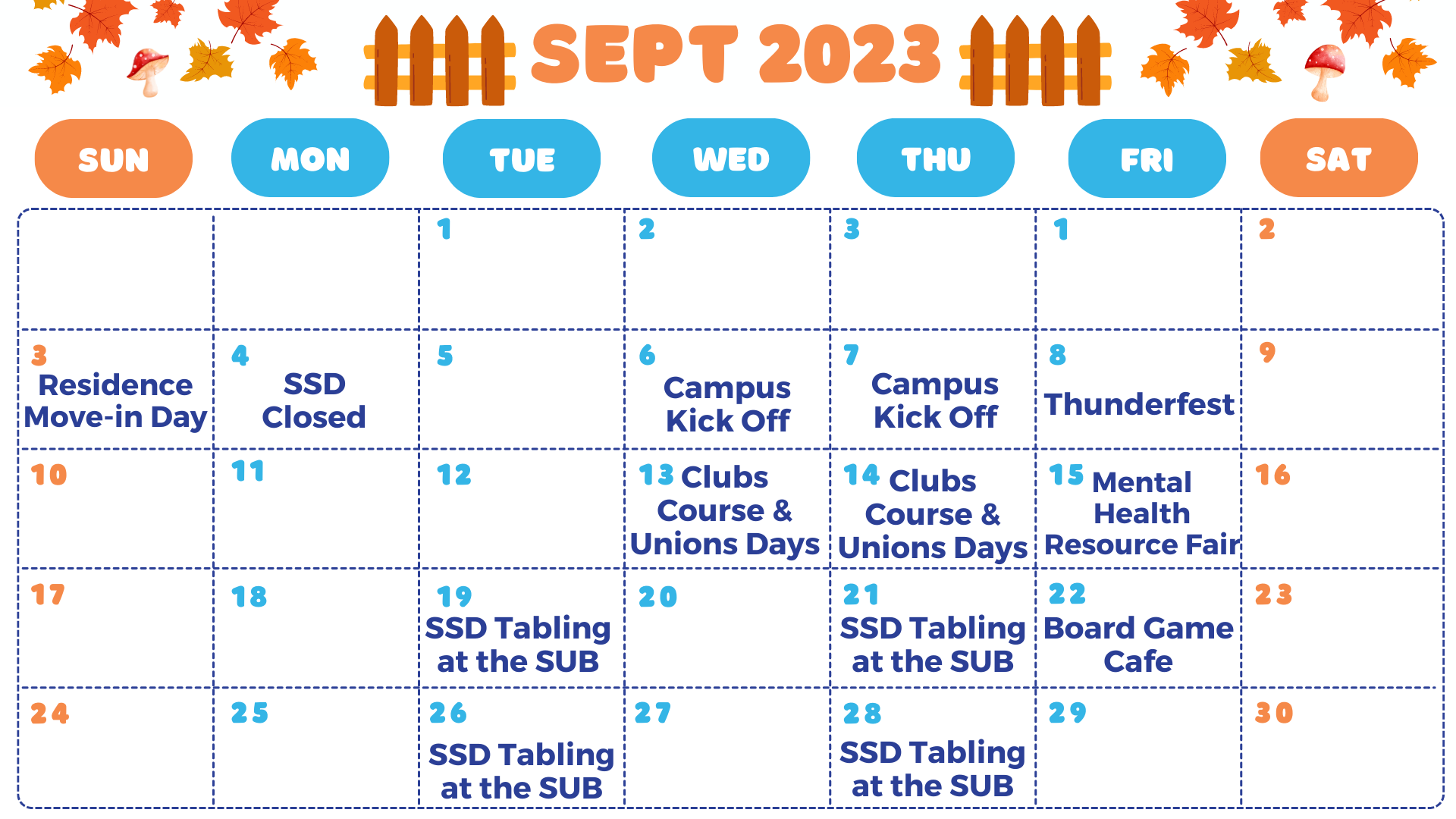September Calendar